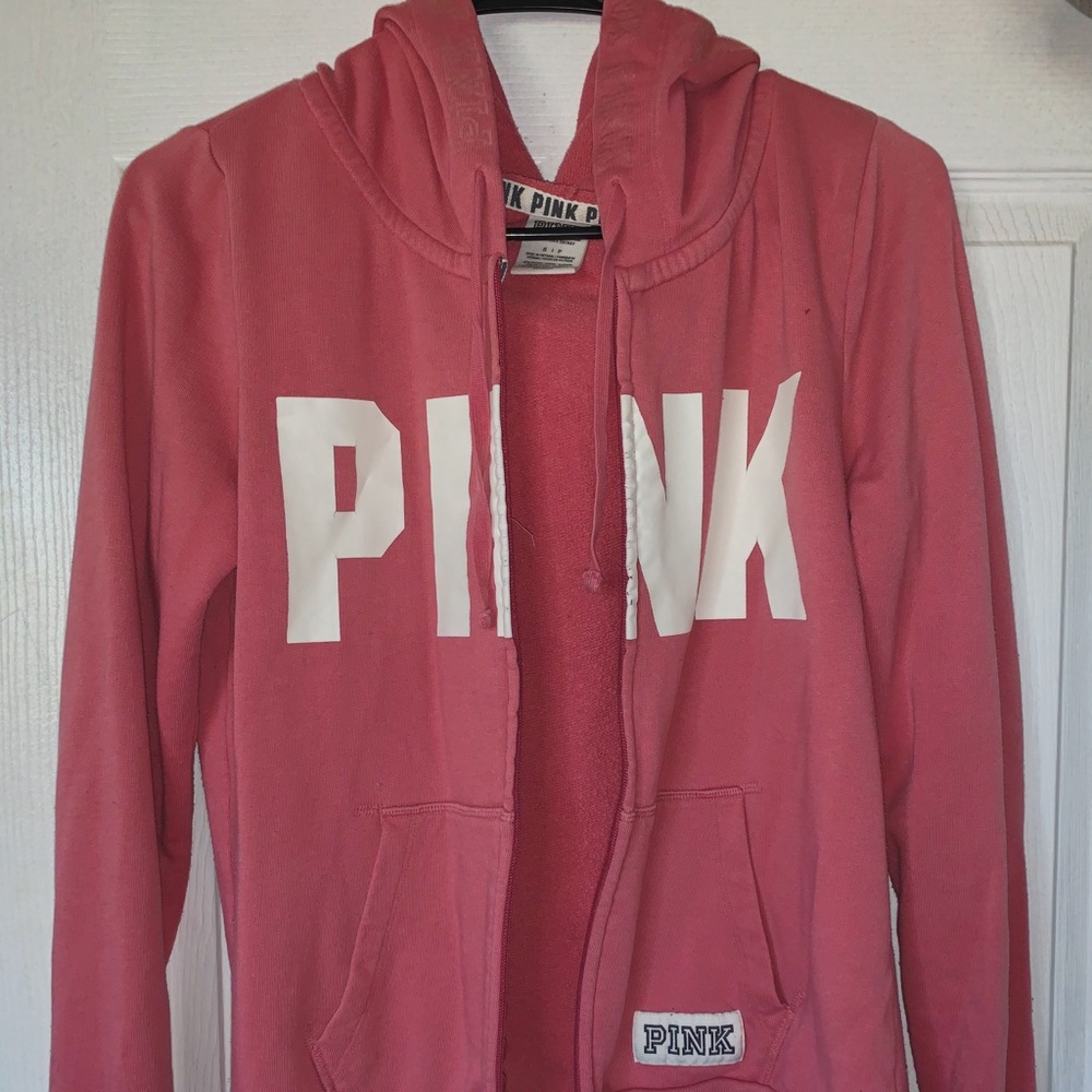 Brand PINK zip up sweater.